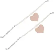 [TEMPNAP] 1 Pair Chain Shoe Clips For High Heels - Artificial Pearl Non-slip Adjustable Strap Shoe Accessories For Formal Events And Professional Wear
