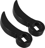 HIAKDOFT 2pcs Adapter Head Pry Bar Tool Adapter Semi-axle Pry Bar Swivel Head Ratchet Axle Puller Tool Car Shaft Puller Adjustable Pulley Remover Adjustable Crowbar Black 65 Manganese Steel