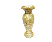 21" Marble Flower Vase pot Inlay mother of pearl decor home art & collectibles