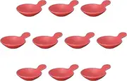 Set of 10 Red Dip Trays [ 7 x 9.2 x 2.5 cm ] | Setomonohonpo
