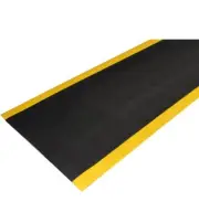 Durable Ultra-Safe Anti-Fatigue Floor Mat Roll, 3' x 78", Black w/ Yellow Border