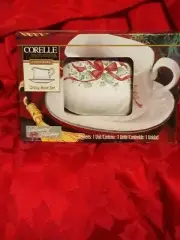 Corelle Callaway Holiday 2 Pc Gravy Boat New