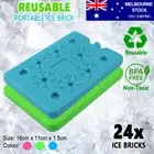 24x Travel Ice Brick Block Portable Freezer Picnic Camping Food Cooler Cube Pack