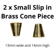 2x Small Slip in Brass Cone Piece Billy Toker baccy metal cone smoke tobacco