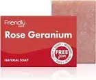 Friendly Soap - Naked and Natural - Rose Geranium Soap - 7 x 95g