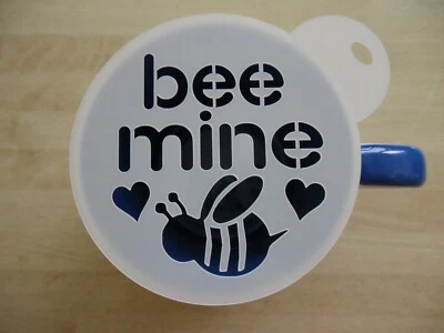 100mm bee mine design craft stencil and coffee stencil