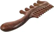 FOMIYES Elegant Sandalwood Massage Comb Portable Scalp with Five Tooth Design for Full Body Relaxation and Hair for Men and Durable Solid Wood Material