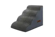 Pawz 4 Steps Pet Stairs Dog Ramp High Density Foam Non-Slip Ladder for Bed Sofa