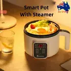 Cooker Steamer 1.7L Electrical Multifunctional Hot Pot Nonstick Pan Smart Button