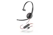 Plantronics - Blackwire 3210 - Wired, Single Ear (Monaural) Headset with Boom Mic - USB-A to Connect to Your PC and/or Mac