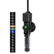 25W Betta Fish Tank Heater Mini Water Thermostat with Thermometer