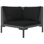 Poly Rattan Garden Sofa Modern Style Modular Patio Lounge Seat With Cushions