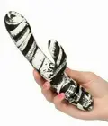 Rabbit Vibrator Double Vibrating Dildo in Realistic Silicone Stimulates Clitoris