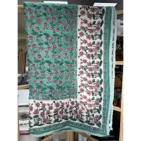 在飛比找蝦皮購物優惠-蓋亞 印度ANOKHI雙面手工蓋印綠底蓮花純棉棉被系列
