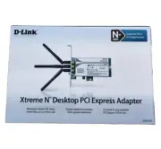 D-Link DWA-556 XTREME N PCIe Wireless Internet Desktop Adapter w/ 3 antennas