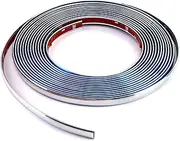 QWORK Automotive Chrome Trim Molding, 1/2 inch Wide 26FT DIY Moulding Trim Strip Line Decoration for Car/Truck Door Window Side Scratchproof