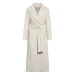 ['s Max Mara] 's Max Mara Wool Wrap Coat 40 IT WHITE