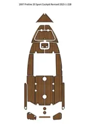 2007 Proline 20 Sport Cockpit Boat Pad EVA Foam Faux Teak Deck Floor Mat SeaDek