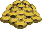 STRADIA Size 3, 4, 5 Aussie Rules Ball – Natural & Synthetic Rubber – Pack of 20 with Free Mesh Storage Bag