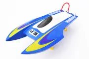 DT RC Boat Hull M380 KIT Colored Glass Fiber Only for Advanced Player Blue