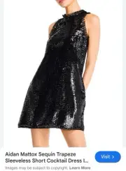 NWT!! Aidan Mattox Sequin Trapeze Cocktail Dress Size 6