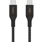 Belkin 240W Braided USB-C Cable - 2m - Black [CAB015bt2MBK]