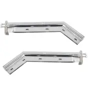 28" Mud Flap Hangers 45 Degree Spring Loaded 1-1/8" Bolt Semi Truck Round Tube