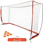 GoSports Elite Soccer Goals - Includes 1 Elite Goal, 6 Training Cones & Portable Carrying Case (Choose 6' or 12' Goal Size)