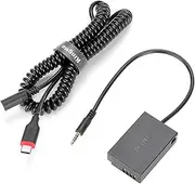 LP-E17 Dummy Battery USB Camera Power Supply DC Coupler Replace LP-E17 Battery with Type-C Spring Power Adapter Cable