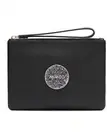 MIMCO BLISS BLACK SEMI SHINE COW LEATHER MEDIUM POUCH • RRP $99.95