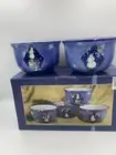 Sakura Table Winter Gifts 4PCS Blue & White Snowmen Bowl Set NIB FREE SHIPPING!