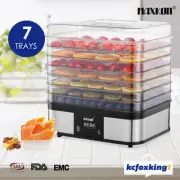 Maxkon 7 Trays Food Dehydrator LCD Digital Fruit Dehydrators Beef Jerky Maker