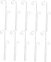 HIAKDOFT 20pcs Plant Label Shepherds Hook: Garden Marker Stake Stick for Labeling Vegetable Sign Holder Tag Hanger Rod for Flowerpot Potted Planter Nameplate