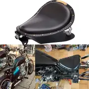 FOR HARLEY DAVIDSON SOFT LEATHER MOTORCYCLE BOBBER SOLO SEAT WITH SPRING BRACKET