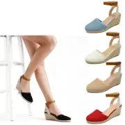 DREAM PAIRS Women's Ankle Strap Espadrilles Platform Wedge Sandals Dress Shoes