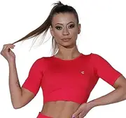 [BS WEARS] Fit Line Seamless Short Crop Top, Stretchy, Soft, Breathable and Quick-Drying, Stylish for Training and Everyday Use