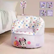 Minnie Mouse Kids Chair Cute Girls Bedroom Furniture Bean Bag Seat Plush Child