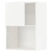 METOD wall cabinet for microwave oven, white/Veddinge white, 60x37x80 cm