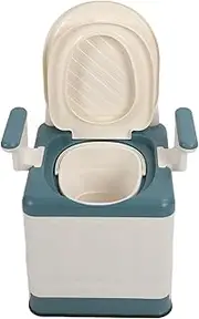 Portable Toilet Bedside Commode with Handles, Seat, Removable Armrest, Anti Slip Base, Odor Sealed High Load Bearing Toilet Chair Seat for Seniors, Disabilities, Pregnant Women