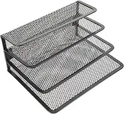 Ciieeo Desk Organizer 4 Slot Folder Holder Metal Mesh File Rack for Home Office