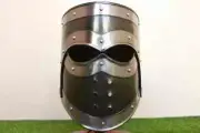 Edward Darkened Medieval Helmet Steel Knight Great Helmet