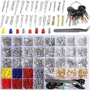 shengbowi Connector Pins Kit Crimped Terminal Pin Automotive Car Electrical 1/1.5/1.8/2.2/2.3/2.5/2.8/3.5mm Male&Female Wire Seals Removal Tool kit Motorcycle ATV Wire Non-Insulated Plug Crimp Set