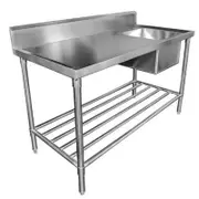 Mixrite Sink Bench With Splashback W2100 X D700 X H900 2 Ss1721L