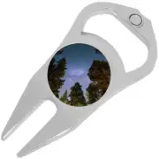 Stars Tree Golf Ball Marker Divot Repair Tool Bottle Opener