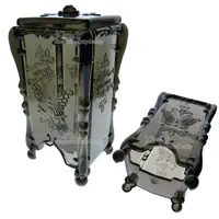 在飛比找PChome24h購物優惠-透明鐵灰蝴蝶抽取式化妝棉盒收納盒