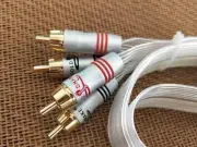 80% Silver Flat Audio CD Player Amplifier RCA Speaker Interconnects Cable 1m