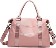 Gym Bag, Duffle Bag for Sports Gyms and Weekend Getaway, Travel Bag with Wet Clothes Compartments, Lightweight Carryon,Pink