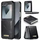LUXURY FLIP LEATHER STAND HARD CASE COVER For Samsung Galaxy Z Flip3 Flip4 5 6