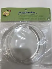 1 Set - Dritz Bag Boutique 5” Round Clear Plastic Handbag Handles NEW