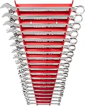 TEKTON Combination Wrench Set, 19-Piece (6-24 mm) - Rack | WCB91202